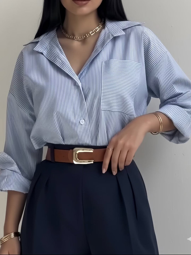 شومیز راه راه سایز ۱